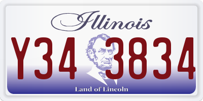 IL license plate Y343834