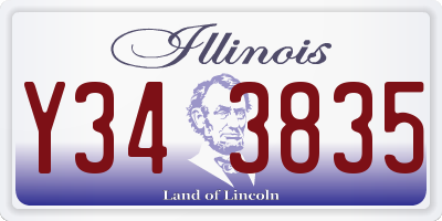 IL license plate Y343835