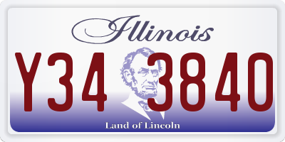 IL license plate Y343840