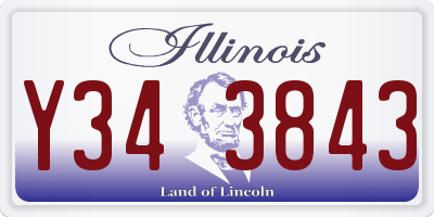 IL license plate Y343843