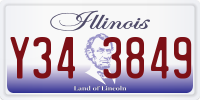 IL license plate Y343849