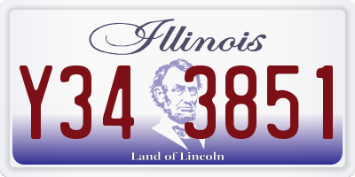 IL license plate Y343851