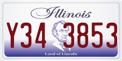 IL license plate Y343853