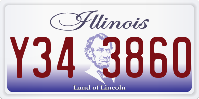 IL license plate Y343860