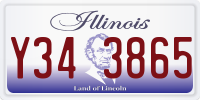 IL license plate Y343865