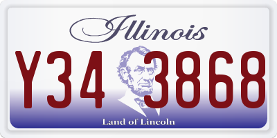 IL license plate Y343868