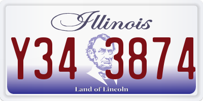 IL license plate Y343874