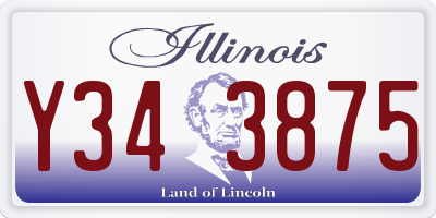 IL license plate Y343875