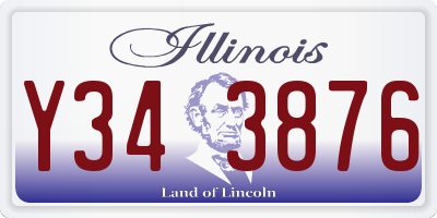 IL license plate Y343876