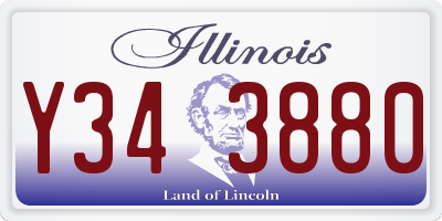 IL license plate Y343880