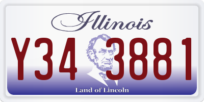 IL license plate Y343881