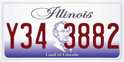 IL license plate Y343882