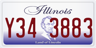 IL license plate Y343883