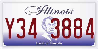 IL license plate Y343884