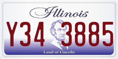 IL license plate Y343885