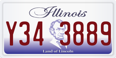 IL license plate Y343889