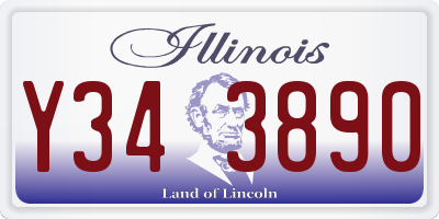 IL license plate Y343890