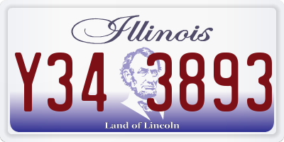 IL license plate Y343893