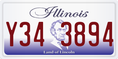 IL license plate Y343894