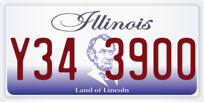 IL license plate Y343900