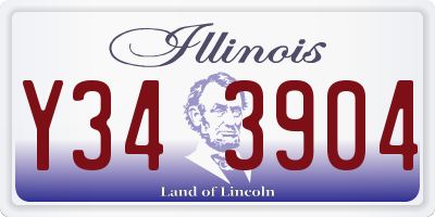 IL license plate Y343904