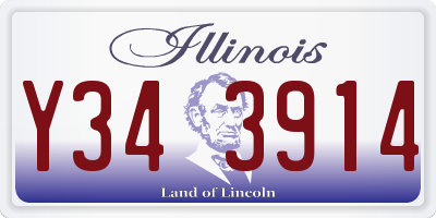 IL license plate Y343914