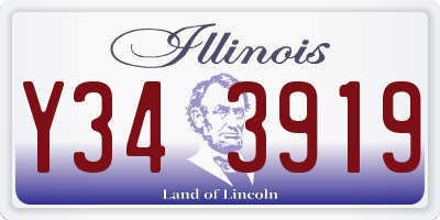 IL license plate Y343919