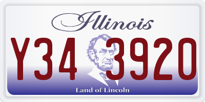 IL license plate Y343920