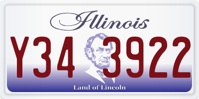 IL license plate Y343922