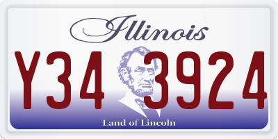 IL license plate Y343924