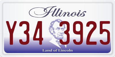 IL license plate Y343925