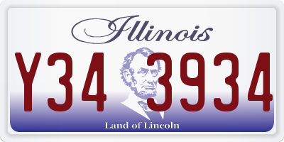 IL license plate Y343934
