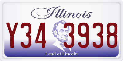 IL license plate Y343938