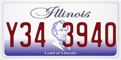 IL license plate Y343940