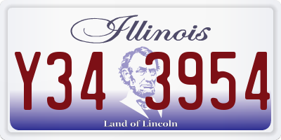 IL license plate Y343954