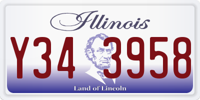 IL license plate Y343958