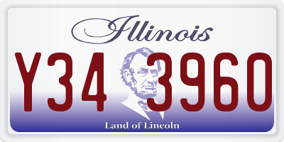 IL license plate Y343960