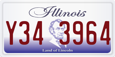 IL license plate Y343964