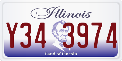IL license plate Y343974