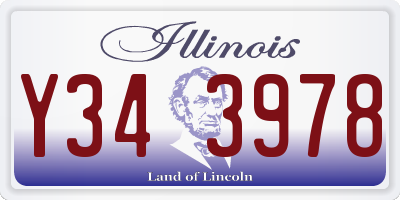 IL license plate Y343978