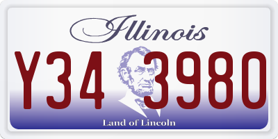 IL license plate Y343980