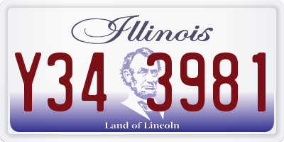 IL license plate Y343981