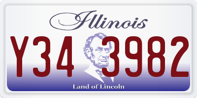 IL license plate Y343982