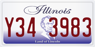 IL license plate Y343983