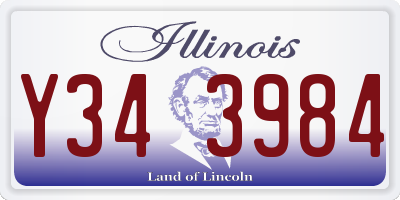 IL license plate Y343984