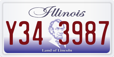 IL license plate Y343987