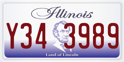IL license plate Y343989