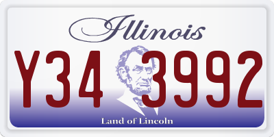 IL license plate Y343992