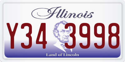 IL license plate Y343998