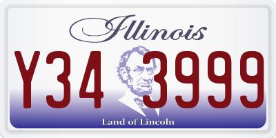 IL license plate Y343999